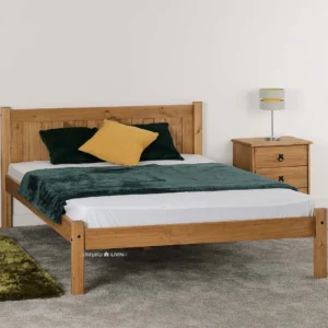 Ranjang Kayu Minimalis Rustic – Natural Wood Bed Frame
