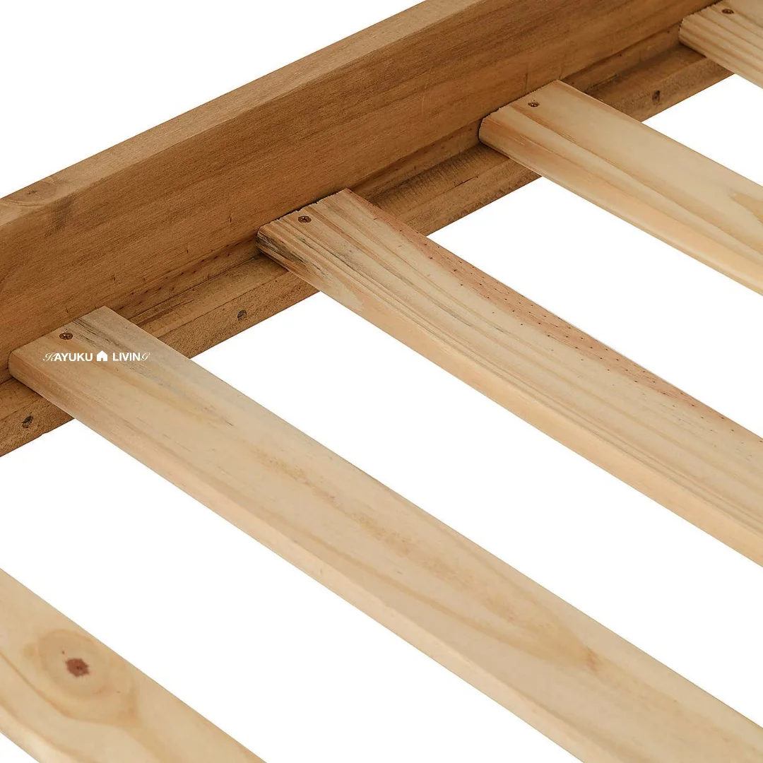 Ranjang Kayu Minimalis Rustic – Natural Wood Bed Frame - Gambar 5